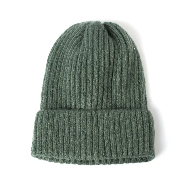 2020 New Womens Beanie Hat warm Autumn Women Wool Knit Beanie Hat Cuff Beanie Watch Cap for Girls Spring Skull Hats for Female